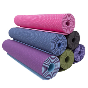 เสื่อโยคะ TPE หนา6มม. พร้อมโลโก้ตามสั่งกันลื่นและโรงงานขายส่ง - Product Image 1