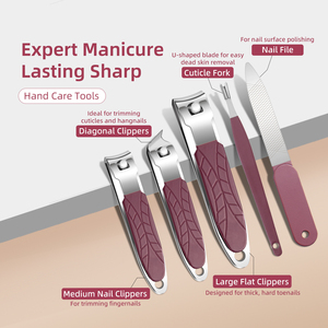 Herramientas personales de alta calidad para el cuidado de las uñas, juego de belleza, de acero inoxidable de cortaúñas <span class=keywords><strong>Kit</strong></span>, juego de manicura de viaje multifunción - Product Image 4
