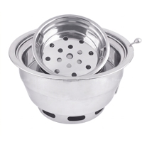 Bassin de four à charbon coréen à tirage vers le bas, doublure intérieure de boîte à charbon à tirage vers le haut pour équipement de barbecue commercial