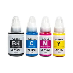 GI-990 Compatible Water Based Dye Ink Refill Ink For Canon Inkjet Printer GI-990BK GI-990C GI-990M GI-990Y