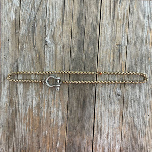 Collier personnalisé en acier inoxydable 316L plaqué or 14k 18k avec chaîne fouet et fermoir fer à cheval à clipser, pour ajouter une breloque, pour femme, vente en gros - Product Image 4