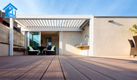 Pergola bioclimatique en aluminium Tenda pour l'extérieur, avec toit ouvrant et abri pour la détente