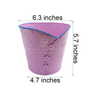 Prix usine 0.6 gallons intérieur petit métal délicat Pots de fleurs jardinière Pot jardinières seau <span class=keywords><strong>pour</strong></span> la <span class=keywords><strong>plantation</strong></span> - Product Image 2
