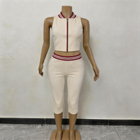 Ensemble 2 pièces personnalisé 2026 : Veste polo de golf zippée sportive et pantalon évasé pour femme – Tenue de sport décontractée automne/été