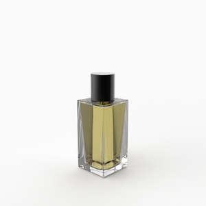 ขวดน้ำหอมแก้ว Delacroix 50มล. โปร่งใสกับ Giorgio แสงมันวาวอลูมิเนียมสีดำ - Product Image 1