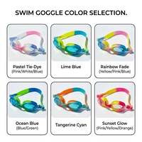 Lunettes de natation anti-buée, sangle réglable souple, étanches |   Coque en silicone PC bleue colorée, ajustement mince, pour occasions spéciales, utilisation en plongée