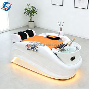 Ghế gội đầu và massage có bồn rửa, ghế gội đầu cỡ lớn cho tiệm cắt tóc, salon, spa đầu Nhật Bản, bồn rửa bằng sứ - Product Image 1