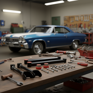 Kit de bras de suspension arrière supérieur et inférieur Chevrolet Chevelle noir pour 1964-1966 – Remplacement et réparation - Product Image 2