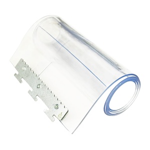 Rollo <span class=keywords><strong>de</strong></span> Tira <span class=keywords><strong>de</strong></span> Cortina <span class=keywords><strong>de</strong></span> PVC Flexible <span class=keywords><strong>para</strong></span> Ventanas y Puertas, <span class=keywords><strong>de</strong></span> Plástico Suave Transparente Amarillo Azulado <span class=keywords><strong>de</strong></span> 2 mm, con Nervaduras Lisas, al por Mayor - Product Image 6