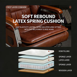 High Back Leather boss <b>Office</b> Swivel <b>Desk</b> Chair Reclining Massage Ergonomic <b>Office</b> Chair with Caster Wheel - Product Image 4