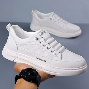 Zapatillas Deportivas Casuales de Cuero para Hombre, Tacón Plano, Suela de Goma, Transpirables, Estilo Deportivo, Otoño 2025 - Product Image 2