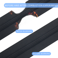 Fermeture éclair ignifuge personnalisée en usine OCO pour combinaison de lutte contre l'incendie Fermeture éclair ignifuge en nylon plastique pour vêtements pour combinaison ignifuge