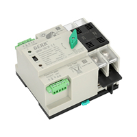 Commutateur de transfert automatique monophasé 2P PC ATS sur rail DIN, double alimentation, pour système solaire photovoltaïque, CE