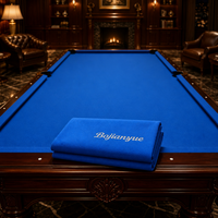 Kit de rechapage moderne pour table de billard à neuf boules, mélange laine-nylon, avec 6 bandes de rebond prédécoupées