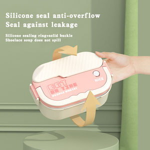 Hộp cơm trưa bằng thép không gỉ 304 có logo tùy chỉnh Yuedisi, hộp cơm trưa di động dung tích lớn kèm bộ đồ ăn cho học sinh - Product Image 4