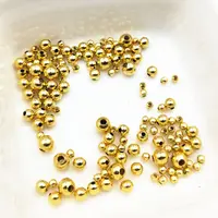 Beads Makeing Beads Wholesale Jewelry Accessories Findings Stainless Steel Real Gold Plating Septum Beads For Jewelry Making 2-5 Mm