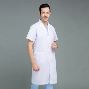 เสื้อโค้ทสีขาวแขนสั้นสำห<span class=keywords><strong>ร</strong></span>ับฤดูร้อนเสื้อสค<span class=keywords><strong>ร</strong></span>ับแขนยาวสำหรับผ่าตัดช่องปาก - Product Image 1