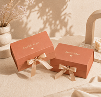 Boîte magnétique rigide personnalisée avec logo et fermeture à ruban en soie pour cadeau de mariage, matériau recyclable, boîte pliante pour parfum, soins de la peau, anniversaire