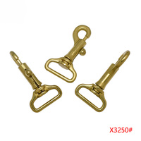 Mousqueton pivotant avec anneau en D, doré vintage, pour sacs à main, quincaillerie métallique, robuste, attache pour laisse de chien, artisanat du cuir