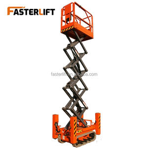 Plataforma Elevadora Móvil Eléctrica de Tijera sobre Orugas de Acero Aleado con Capacidad de Carga de 130 kg y Alturas de 8m, 10m, 12m, 14m - Product Image 2