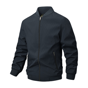 Chaqueta de hombre para otoño 2025, nueva, estilo uniforme de béisbol coreano, delgada, de color liso, tipo Joker, chaqueta de aviador, fina, cortavientos, transpirable y a la moda. - Product Image 4