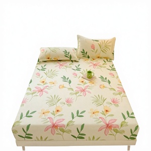 Wholesale 100% Cotton 3PCS Printed <b>Fitted</b> <b>Sheet</b> Set 200TC Elastic - Product Image 2