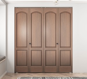 आंतरिक आधुनिक एल्यूमीनियम मिश्र धातु द्वि-गुना दरवाजा हार्डवेयर स्लाइडिंग कोठरी अनुप्रयोग - Product Image 3