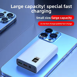 Batterie externe portable Xiaomi ultra-mince 20000 mAh haute capacité avec charge rapide PD 22,5 W, affichage numérique LED, en ABS - Product Image 4