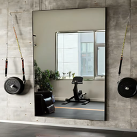 Miroirs muraux et de sol rectangulaires sans cadre de taille personnalisée Miroirs décoratifs de sécurité pour studio de danse et salle de sport de haute qualité