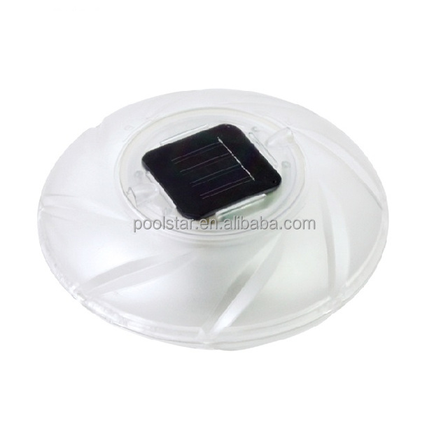 Poolstar D.19CM Pool Round Solar Floating White/RGB LED Lights Portable ABS Material 1 Year Warranty for Swimming Pools