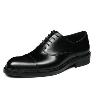 Chaussures habillées pour hommes en cuir véritable faites à la main, nouvelle mode 2025, chaussures Oxford à bout pointu, antidérapantes, désodorisantes - Product Image 6