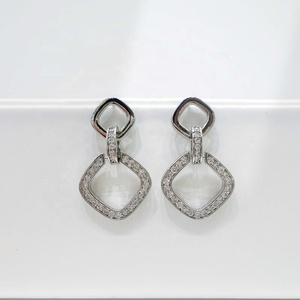 ต่างหูเงินแท้ 925 ชุบทองคำขาว ดีไซน์โบฮีเมียนรูปดาว ประดับเพชร  แฟชั่นฤดูร้อน สวยหรู โดดเด่นไม่ซ้ำใคร - Product Image 5