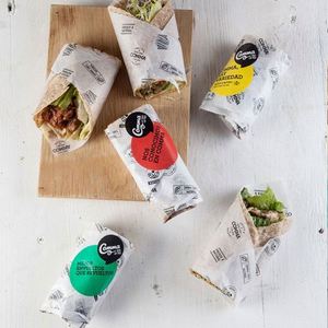 Papel de Envoltura de Grado Alimenticio Reciclado para Cestas de Comida, Bandejas de Servicio, Papel para Envolver Hamburguesas, Burritos, Papas Fritas - Product Image 3