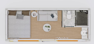 กระท่อมแอปเปิ้ลแบบแยกส่วนสำหรับวิลล่า prefab บ้านสำหรับสวนโรงแรมม็อบ2ชั้นห้องโดยสารแอปเปิ้ลแบบแยกส่วน - Product Image 6