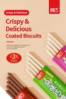 Barras de Galleta Cubiertas de Chocolate de Sabores Variados, Selladas Individualmente, con Marca Privada