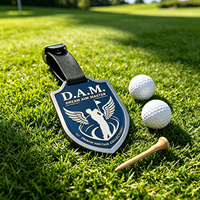 Étiquettes de sac de golf de luxe en laiton antique, cadeau de Noël, étiquette de sac de golf en métal double face