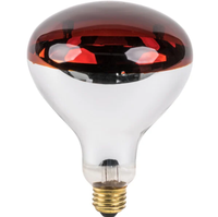 Lampe chauffante infrarouge halogène 150W 250W Ruby R125 E27 220V pour poulets, volailles et porcs