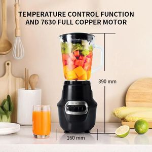<span class=keywords><strong>Blender</strong></span> électrique en verre à vitesse variable avec commande par bouton-poussoir 800W Silver Crest pour usage domestique - Product Image 1