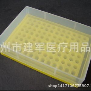 Caja de tubos PCR de Taizhou Jianjun Medical Supplies, con capacidad para 96 pocillos de 0.2 ml, soporte para tubos de centrífuga para uso en laboratorio. - Product Image 1