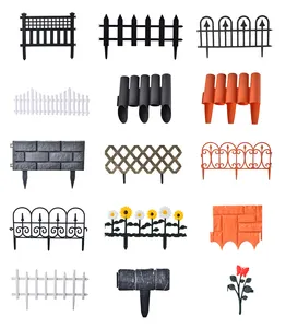 Sustainable Pack of 4 Garden Outdoor Border Folding Fences Easily Assembled Fencing Barrier Section Panels Picket Edging