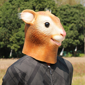 Máscara de Disfraz de <span class=keywords><strong>Ardilla</strong></span> de Lujo, Máscara de Fiesta de Cabeza Completa de Animal de Látex de Goma Suave, Máscara de Animal de Cosplay Novedosa para Adultos - Product Image 4