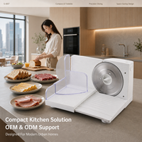 Machine à trancher les aliments électrique, design compact pour la maison, tranchage de précision pour le pain, la viande, le fromage, le jambon, utilisation en cuisine