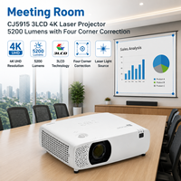 Projecteur laser 4K 3LCD CJ5915 5200 lumens avec HDR et rapport de contraste de 5 000 000 1