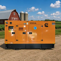 Générateur silencieux diesel Guangzhou Foshan Planta Electrica 132 kW 165 kVA 6BTAA5.9-G12, puissance électrique 120 kW 150 kVA, triphasé 50 Hz