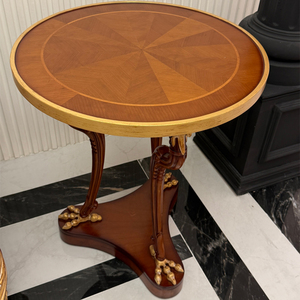 Sillón Clásico Francés Bergere con Flecos, Borlas y Tapicería Floral, Tallado y Dorado, <span class=keywords><strong>para</strong></span> Salón, Sala de Lectura o Boudoir - Product Image 4