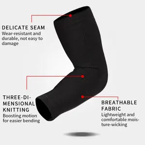 High Elastic Black Elbow Compression Sleeve To Cover Arms For Men Working