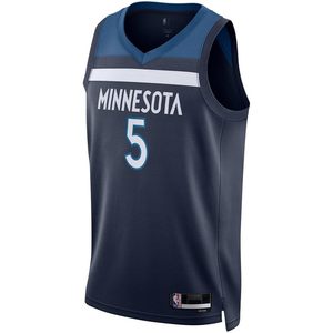 Maillot de basket-ball Minnesota Timberwolves pour enfants et jeunes, édition Navy Icon Swingman, 5 Edwards, vêtements de basket-ball anti-humidité - Product Image 2