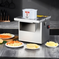 Restaurantkeuken 5-in-1 elektrische aardappel-, ui- en groentesnijder, multifunctionele snijmachine voor het maken van salades