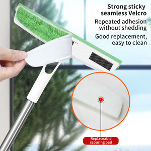 Nettoyeur de vitres avec tampon en microfibre détachable et grattoir, outil de nettoyage de vitres à séchage rapide sans traces pour un usage domestique - Product Image 4