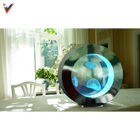 Forme ronde personnalisée méduse acrylique écologique aquarium plastique vie article décoratif capacité de 8L